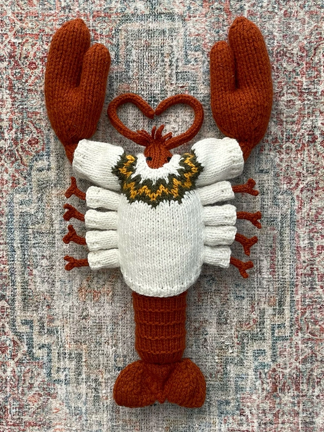 Lobster Fair Isle sweater