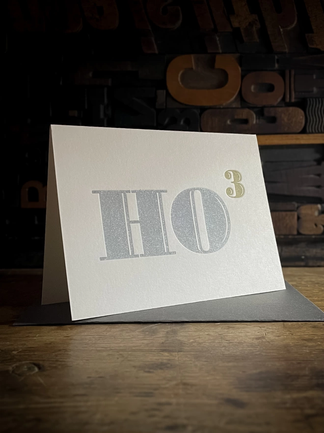 Ho x 3 | Christmas Letterpress Card