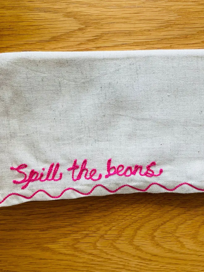Embroidered Food Proverb Napkins
