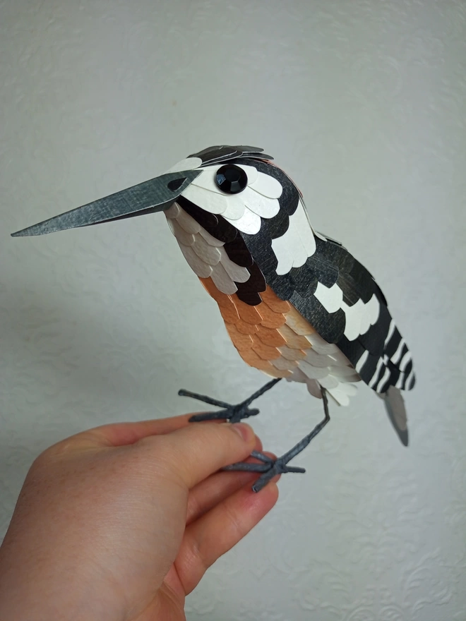Free standing Great Spotted Woodpecker sculpture