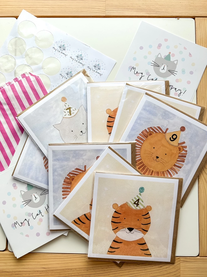 Meg Cat Hooray Animal Birthday Cards