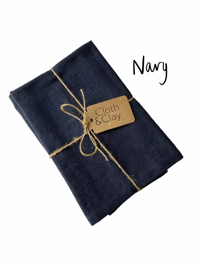 Navy napkins x2