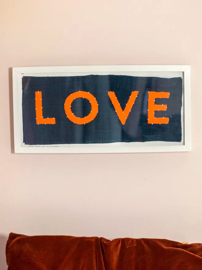 Love Frame in blue for Love Welcomes