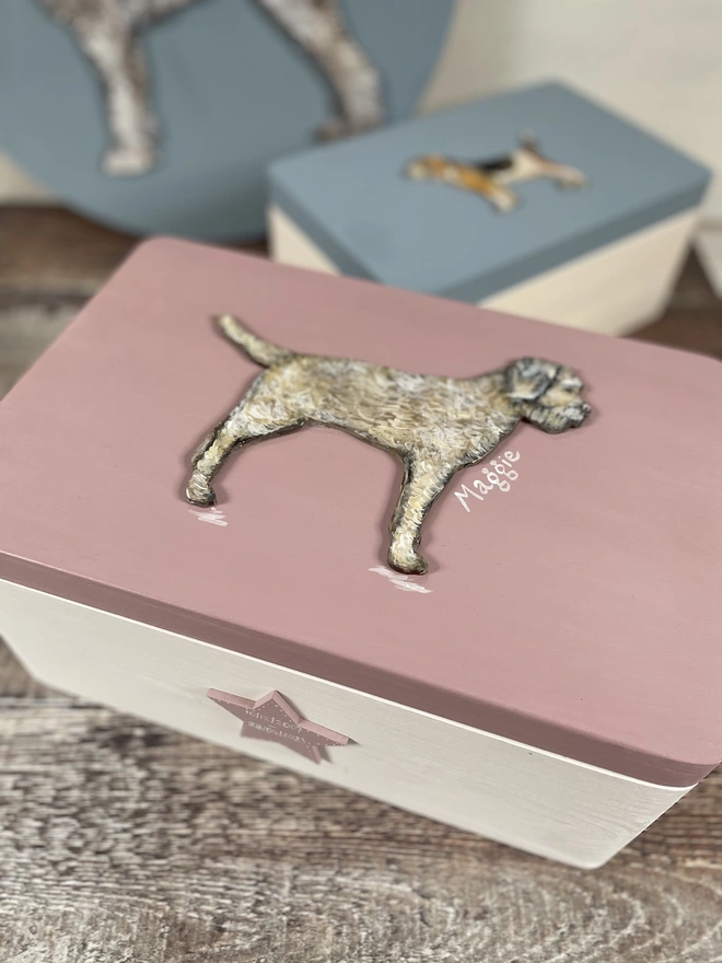 Dog Memory Box with Border Terrier added 