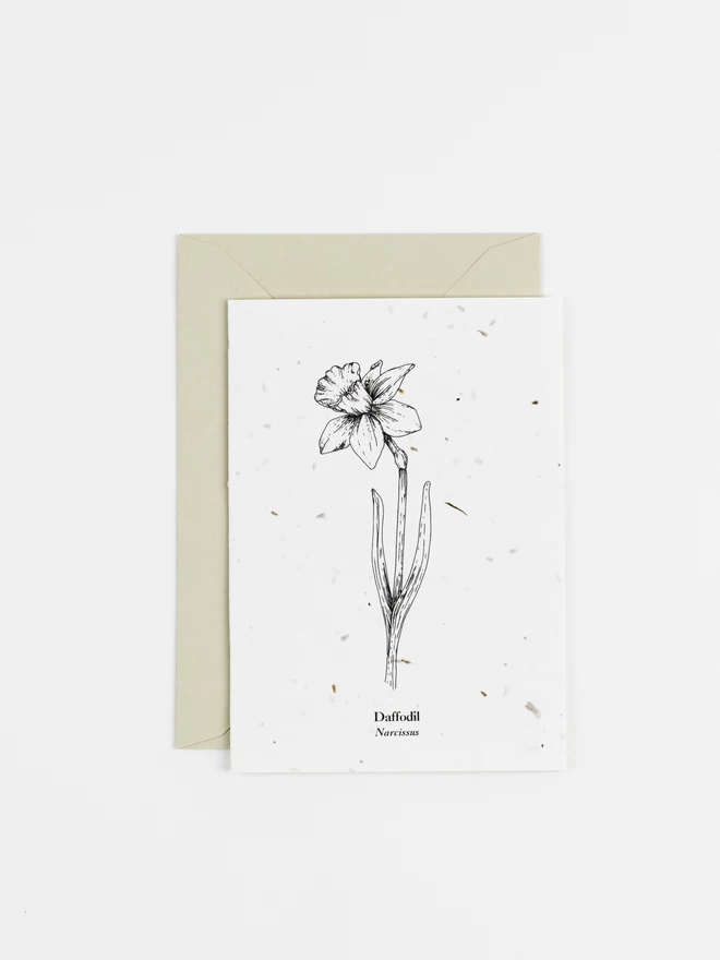 Daffodil March Birth Flower Plantable Card