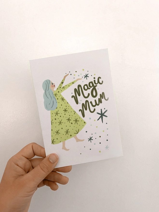 magic mum card in hand