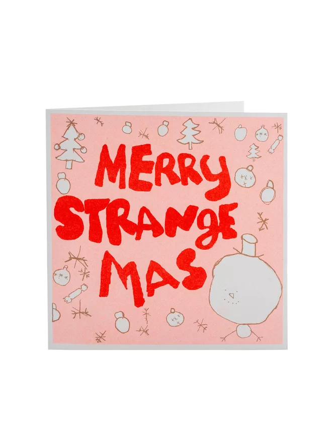 Merry Strangemas Card, Merry Christmas Greeting Card, Happy Holiday Card, Happy Christmas Card