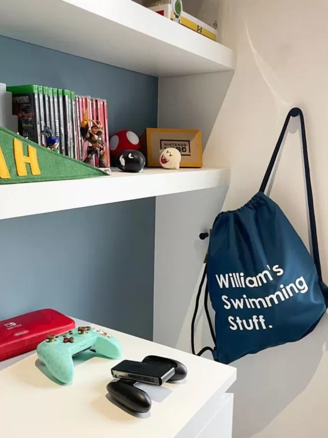 'Swimming Stuff' Personalised Waterproof PE Bag