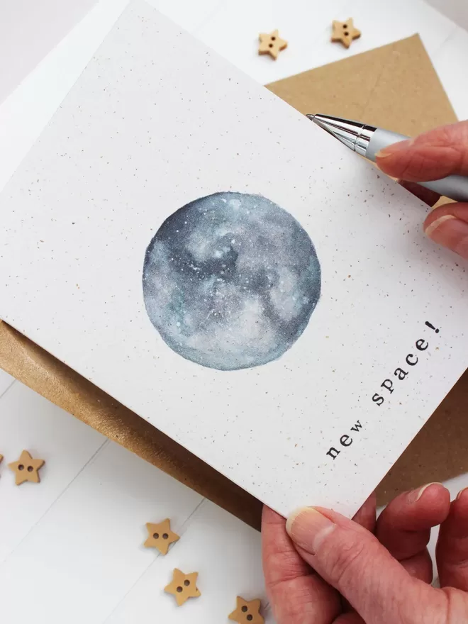 'New Space' Card being written in