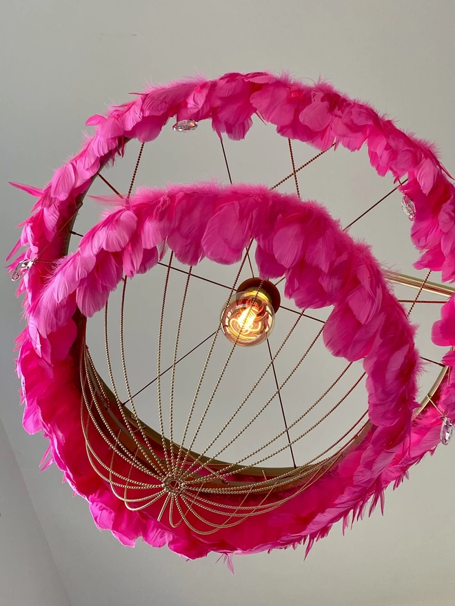 Pink Feather Light Shade