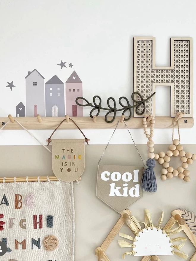Kids room wall decor with Little Village Wall Stickers