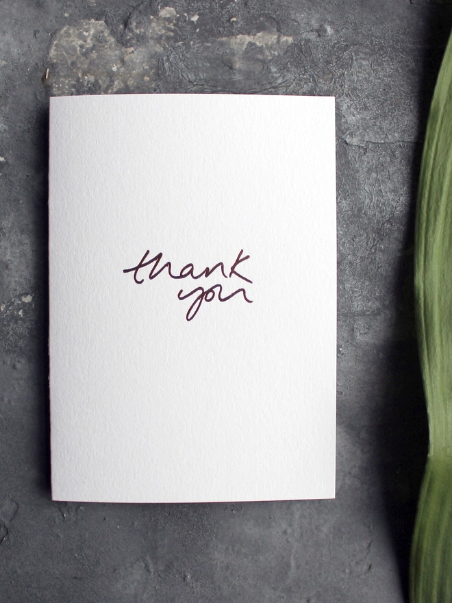 'Thank You' Hand Foiled Card