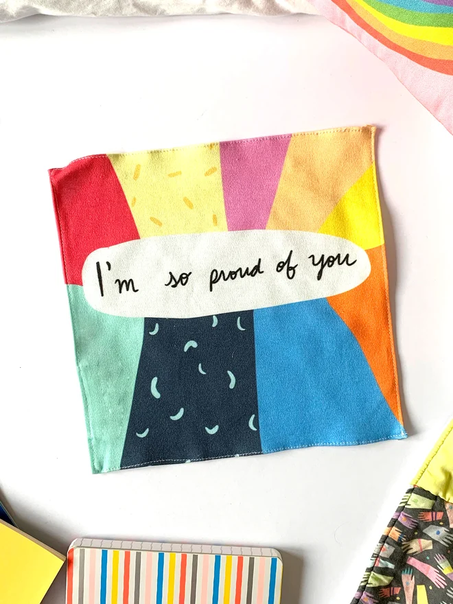 The perfect little handkerchief to tuck into a coat pocket for back to school. 