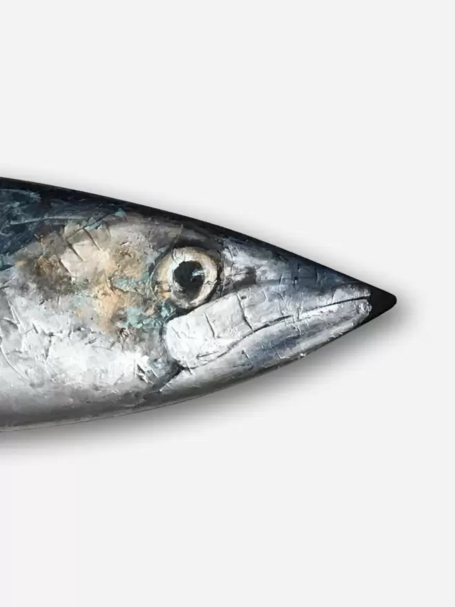 Contemporary Art - Fish face  - ' Preloved Surfboard'