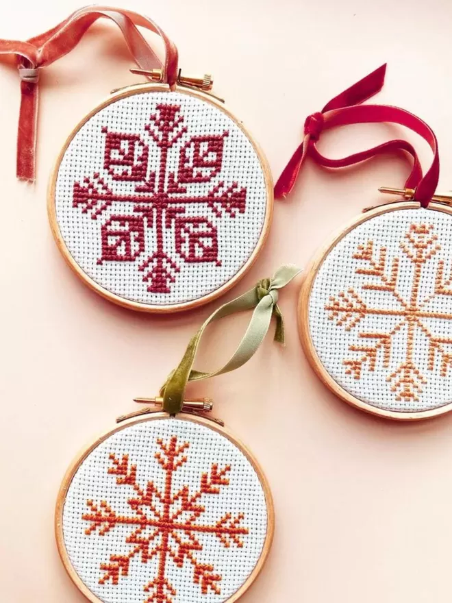 Stitch Happy Snowflake Decorations Cross Stitch Kit