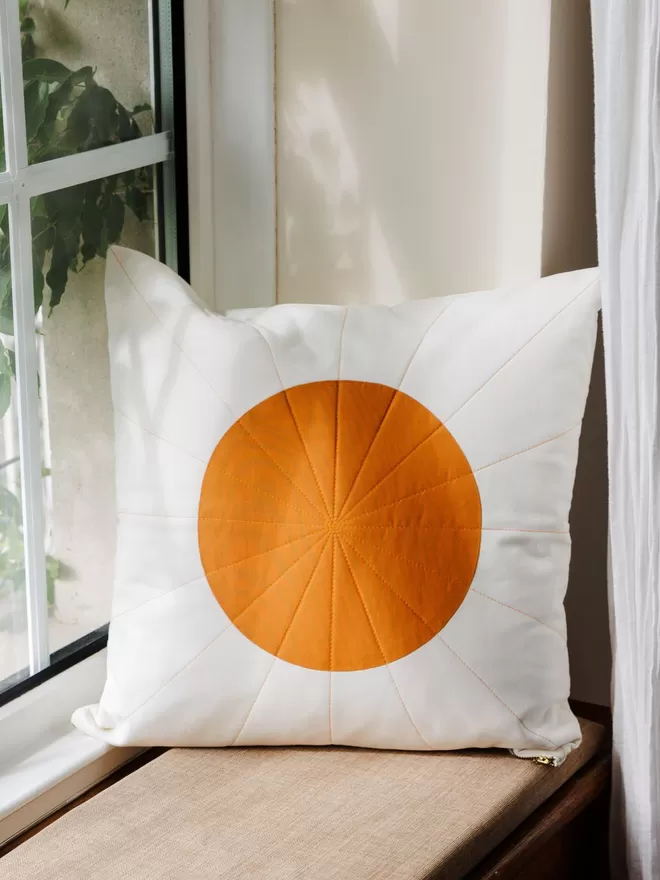 Sunburst Quilt Cushion On Window Seat
