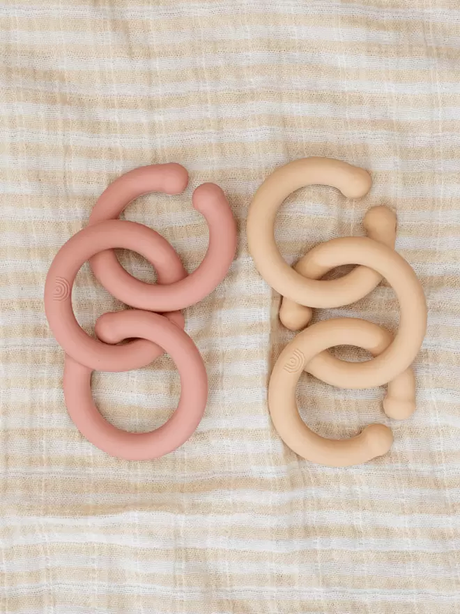 Blush and Fawn Ring Links