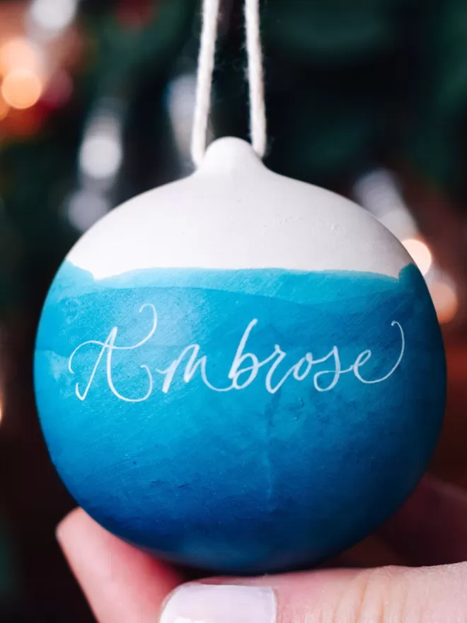 Tide Line - Hand Dipped Calligraphy Baubles