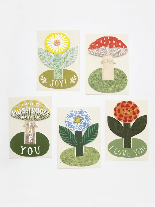 Set of 5 Stand-Up Nature Cards