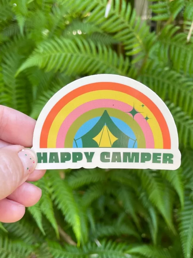 Happy camper vinyl sticker