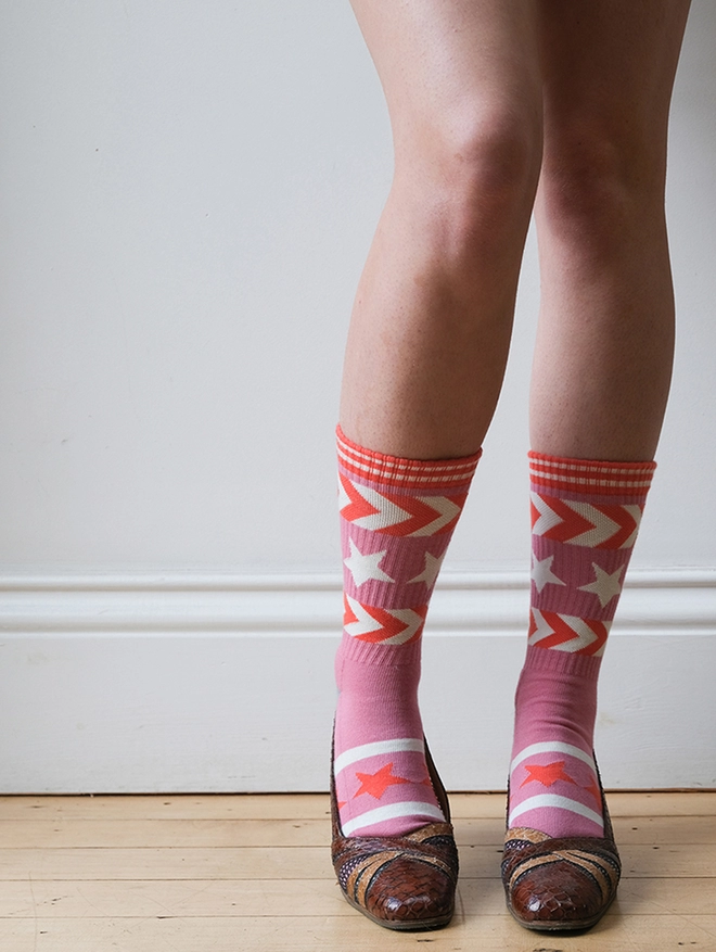 Pink sporty socks 