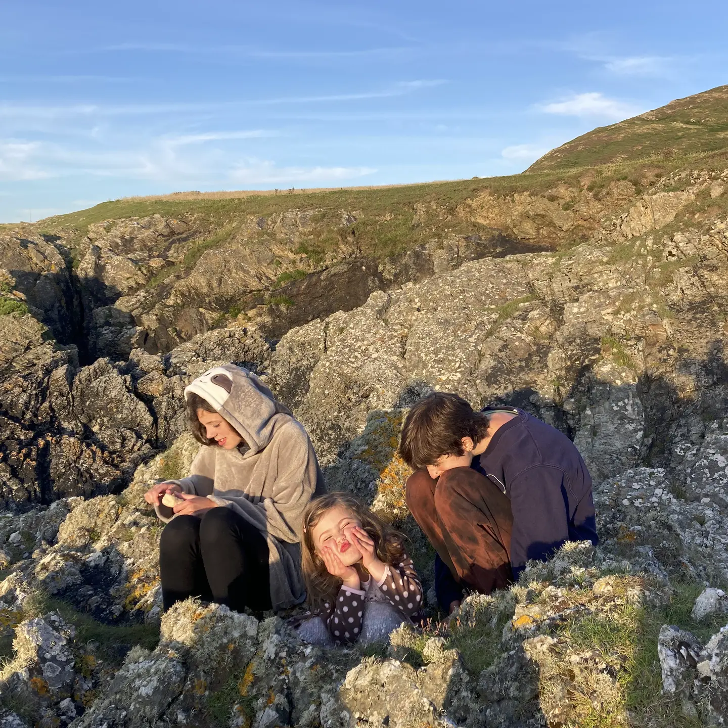 The Daughters, three girls enjoying a holiday