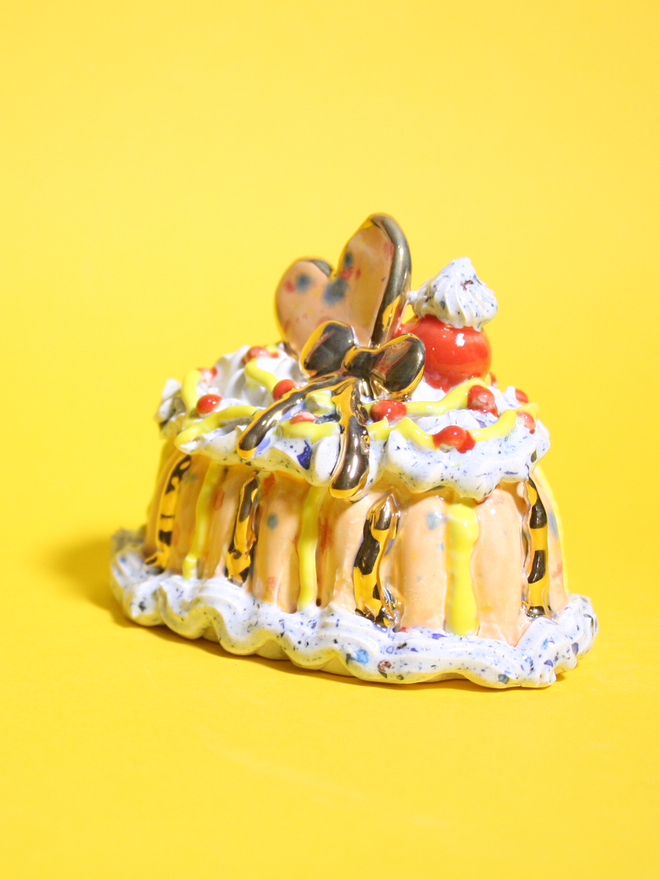 Peaches & Cream Cake Sculpture