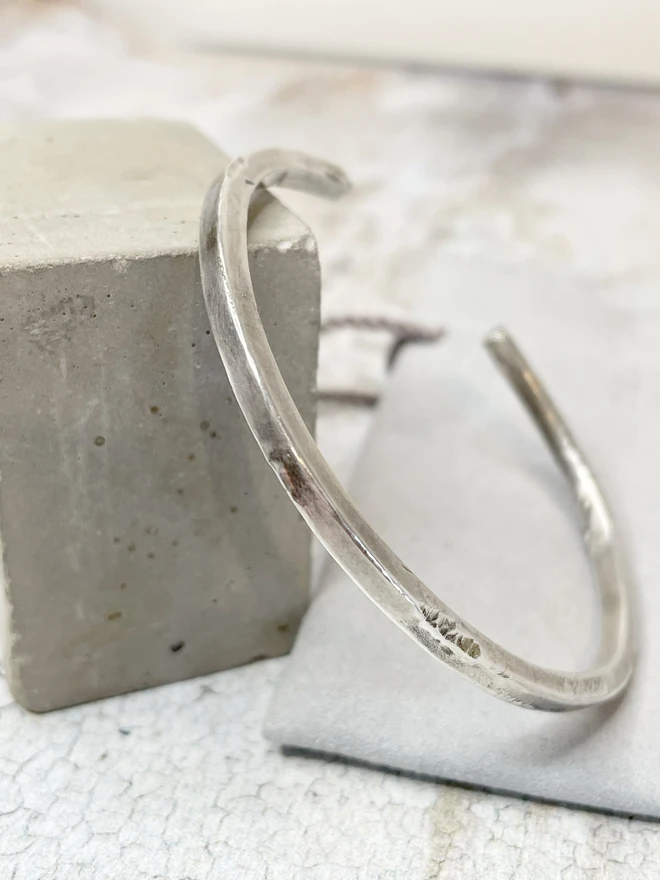 celina c jewellery salisbury handmade recycled sandcast sterling silver statement cuff bracelet holly & co