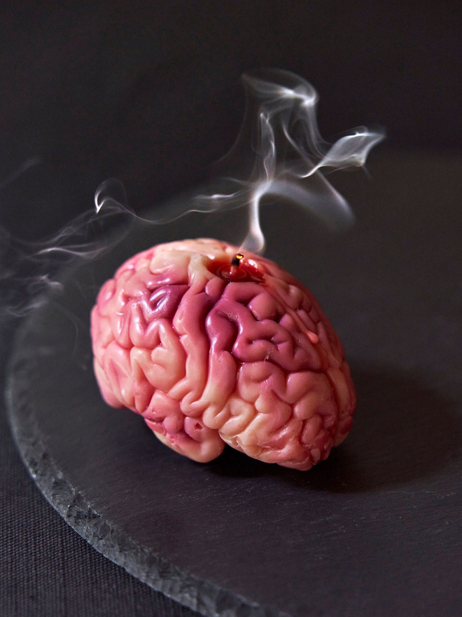 Brain on fire candle