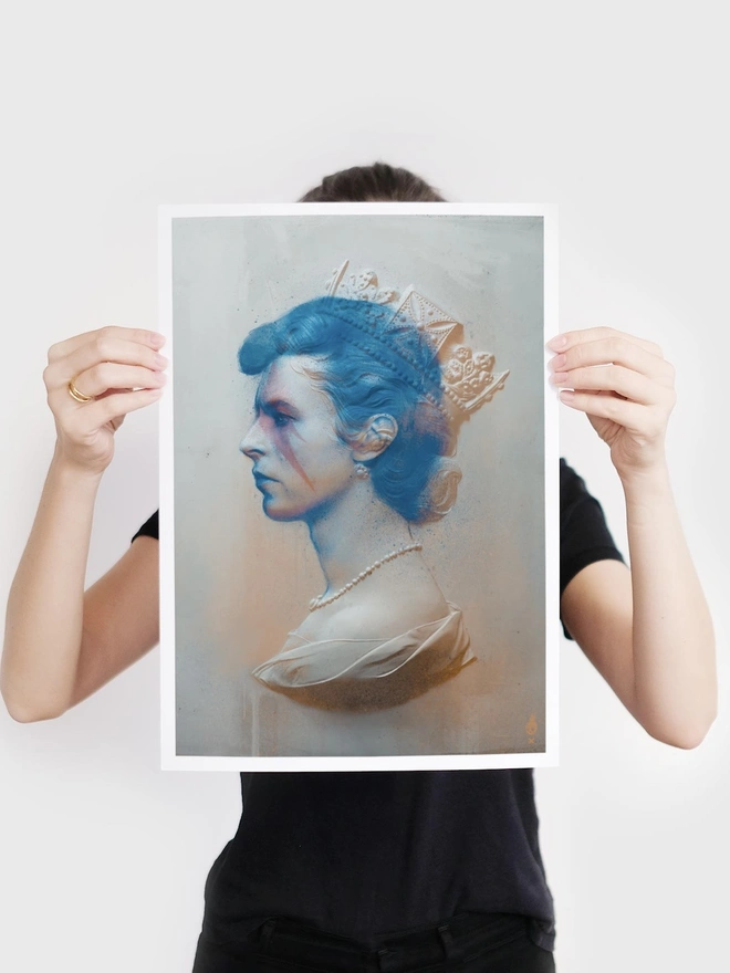 'Queen B' David Bowie Art Print