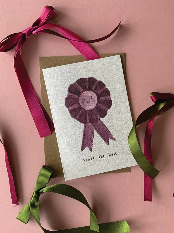 You're the best Rosette Greeting Card 