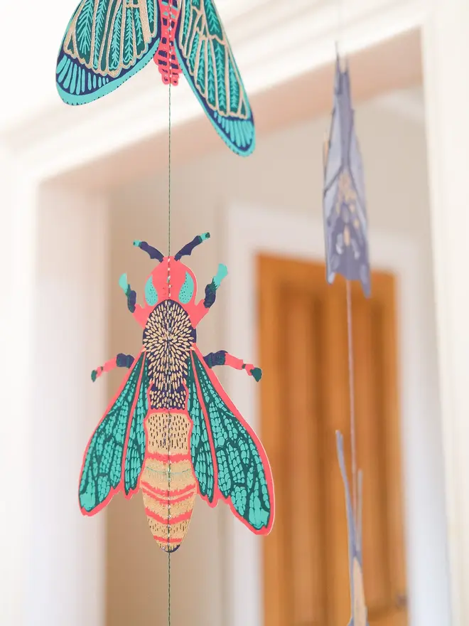 insect screen print hanging halloween decoration