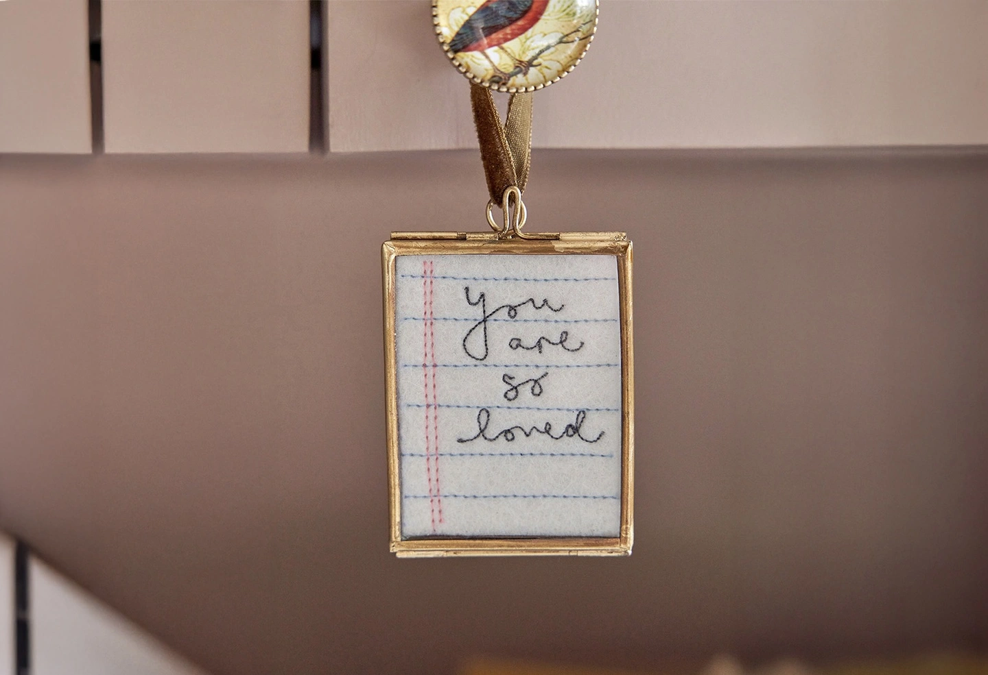 You are so loved embroidered felt hanging frame