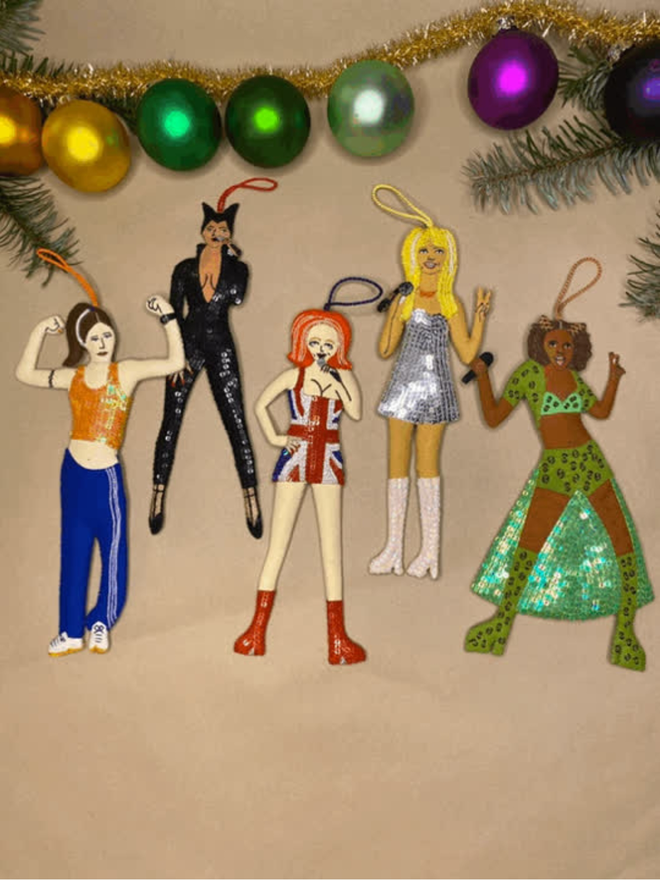 hand stitched spice girls hanging decorations set