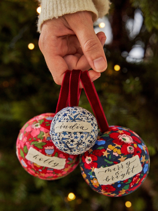 Bundle of three Christmas bauble