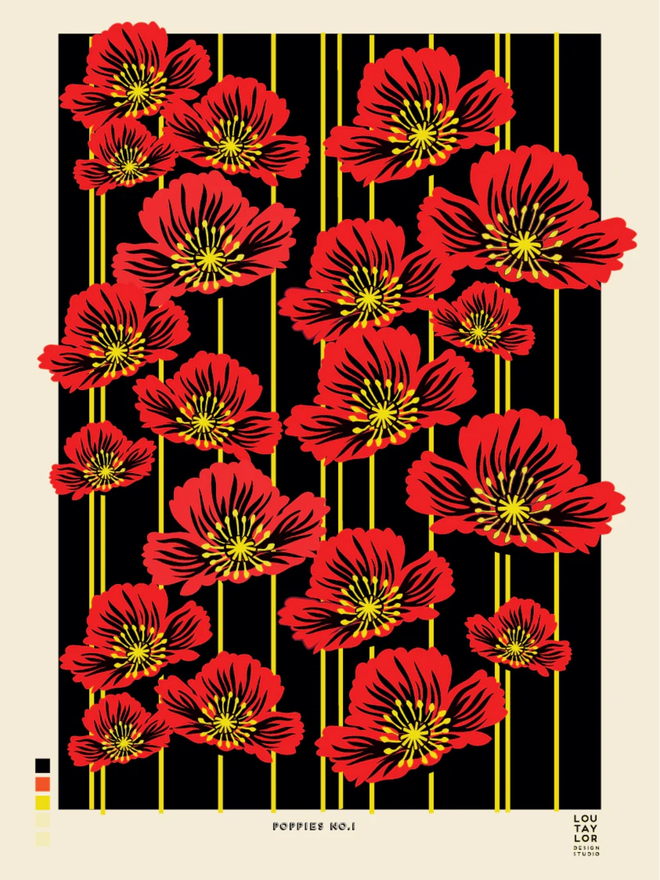 red poppies Giclee print