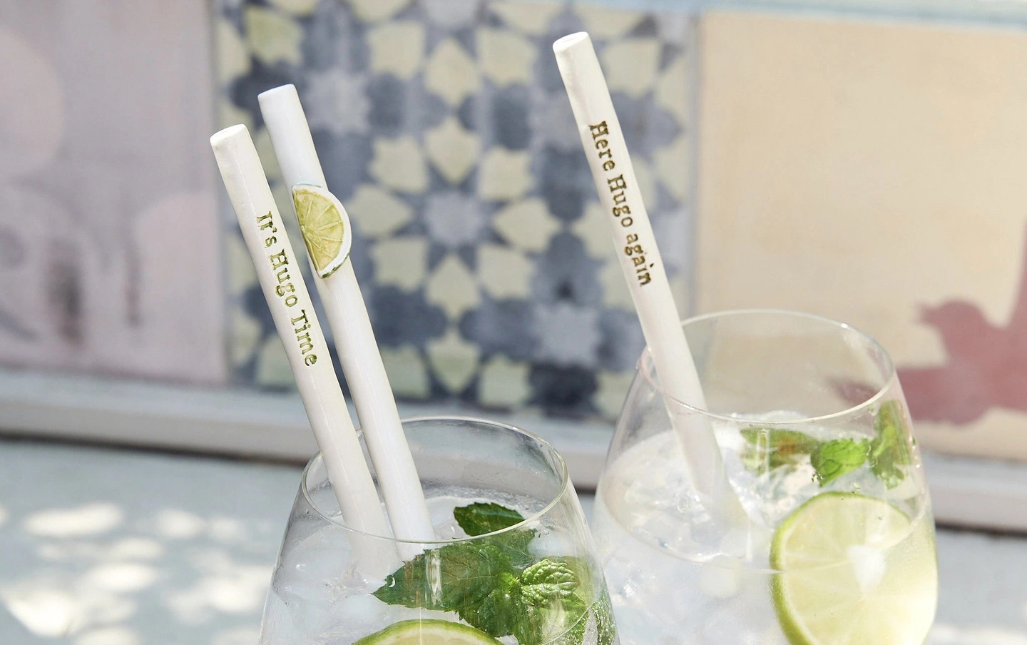 Ceramic hugo spritz straws