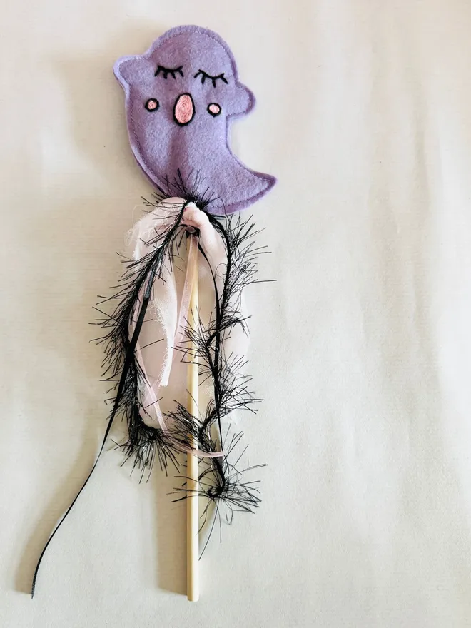 Ghost wand felt wand felt ghost wand embroidered wand embroidered Halloween Halloween fancy dress