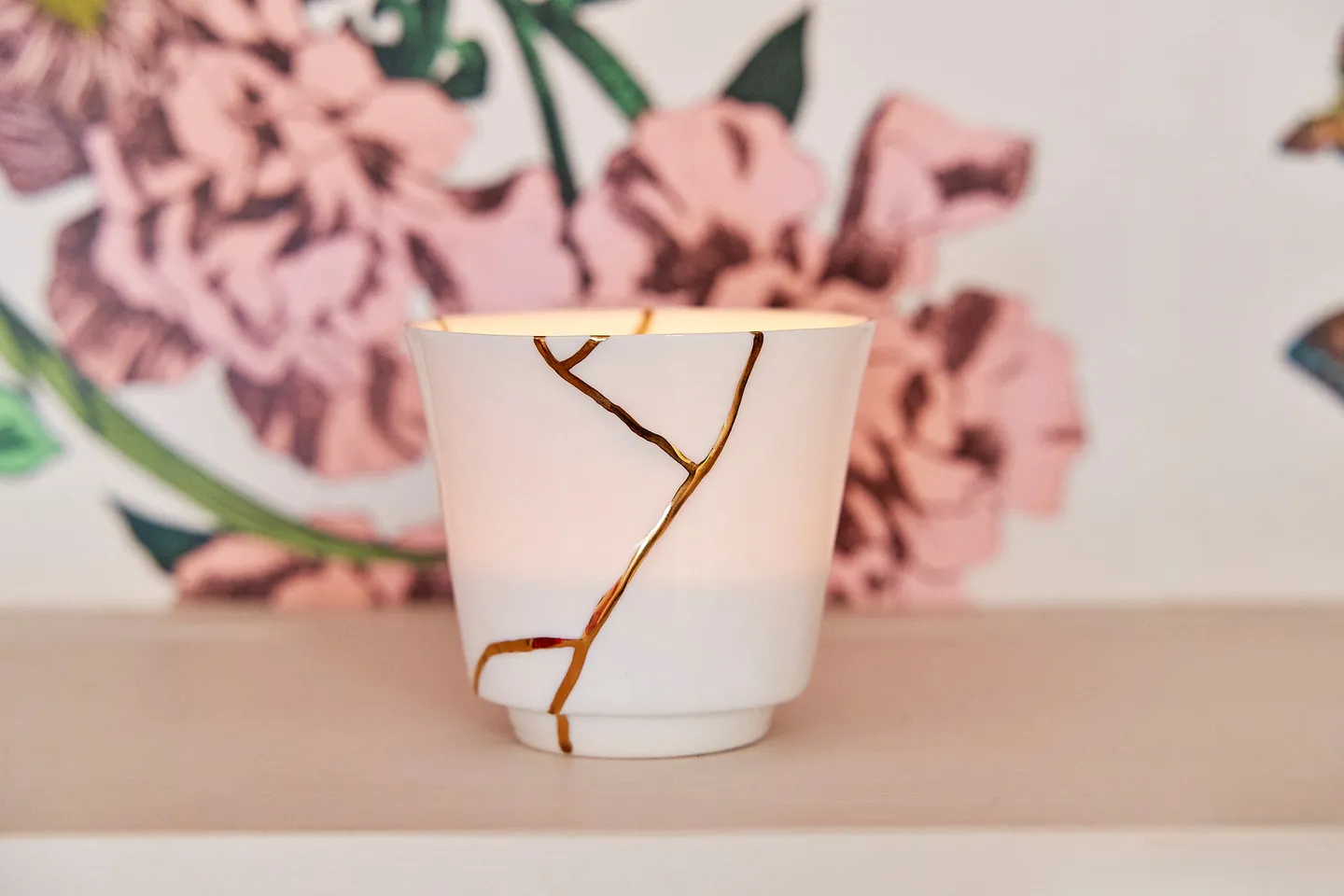 Kintsugi tea light holder