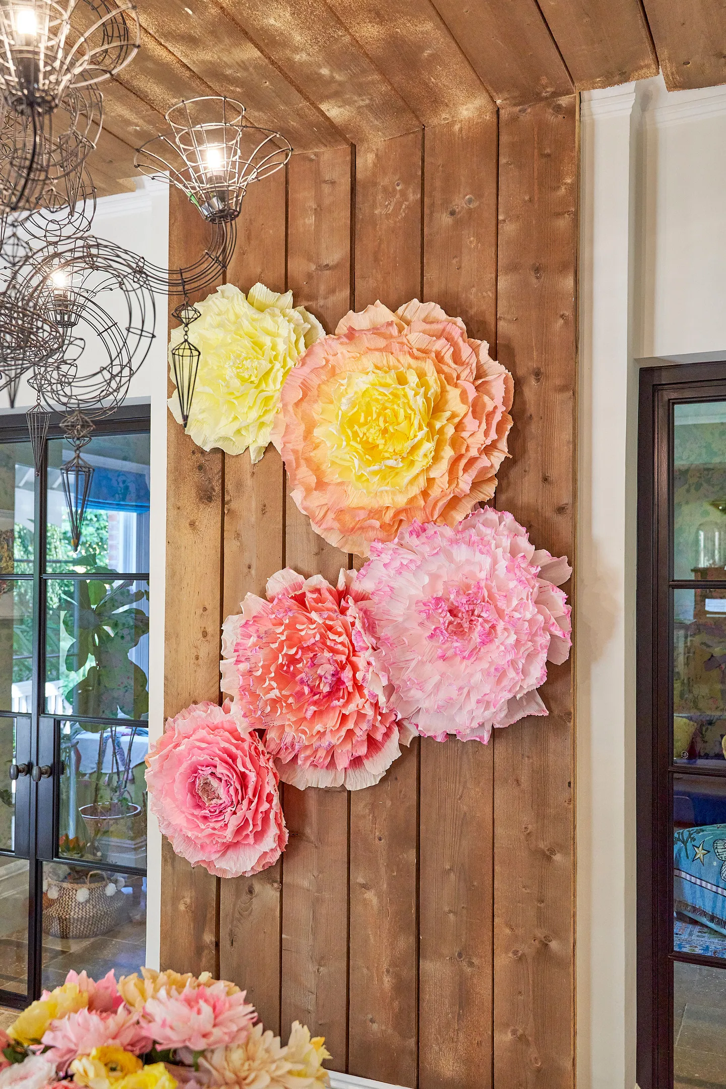 Crepe paper flowers