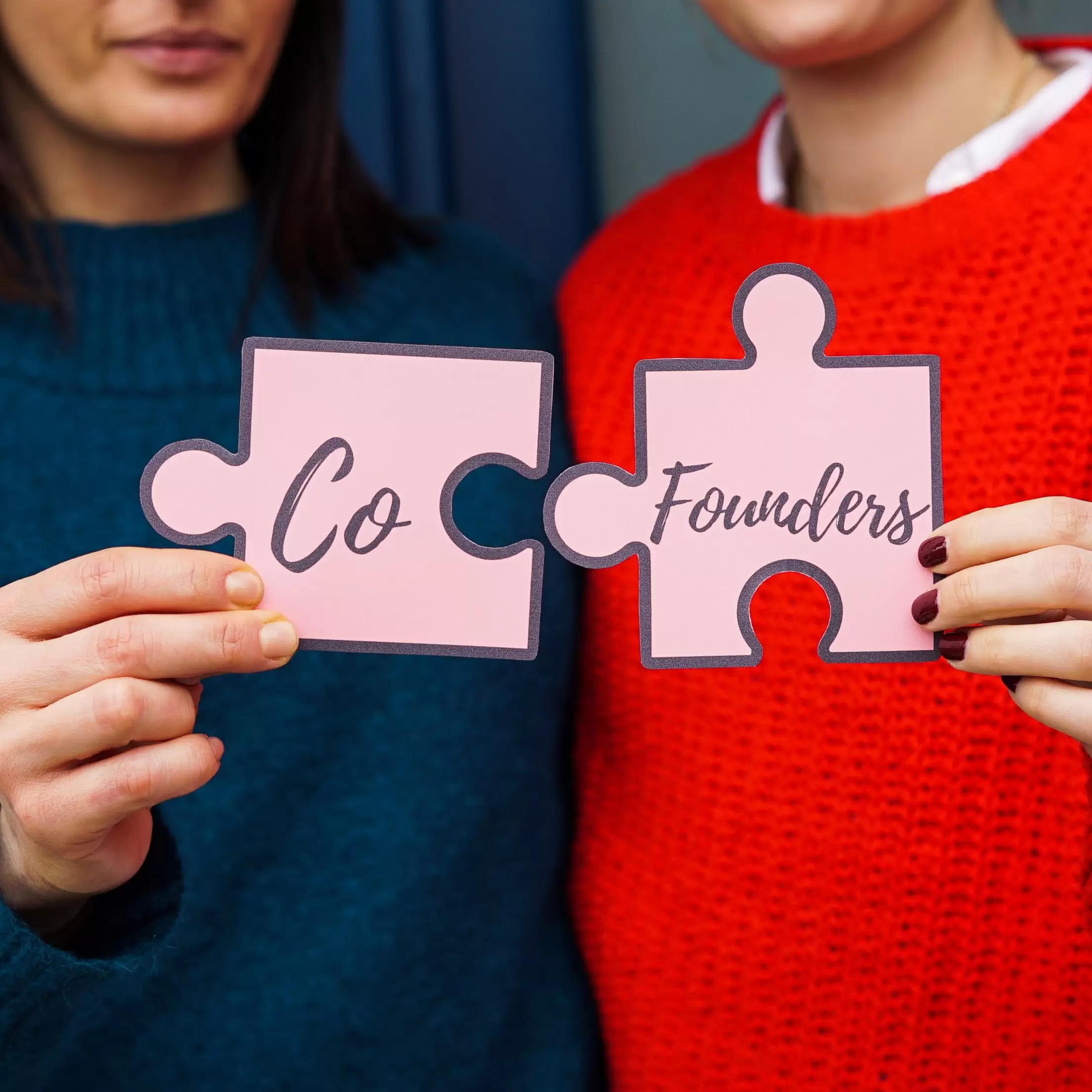 Co-founders jigsaw puzzle pieces