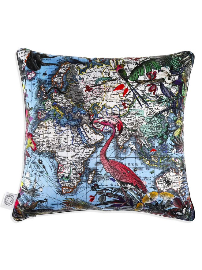 Wild blue world cushion