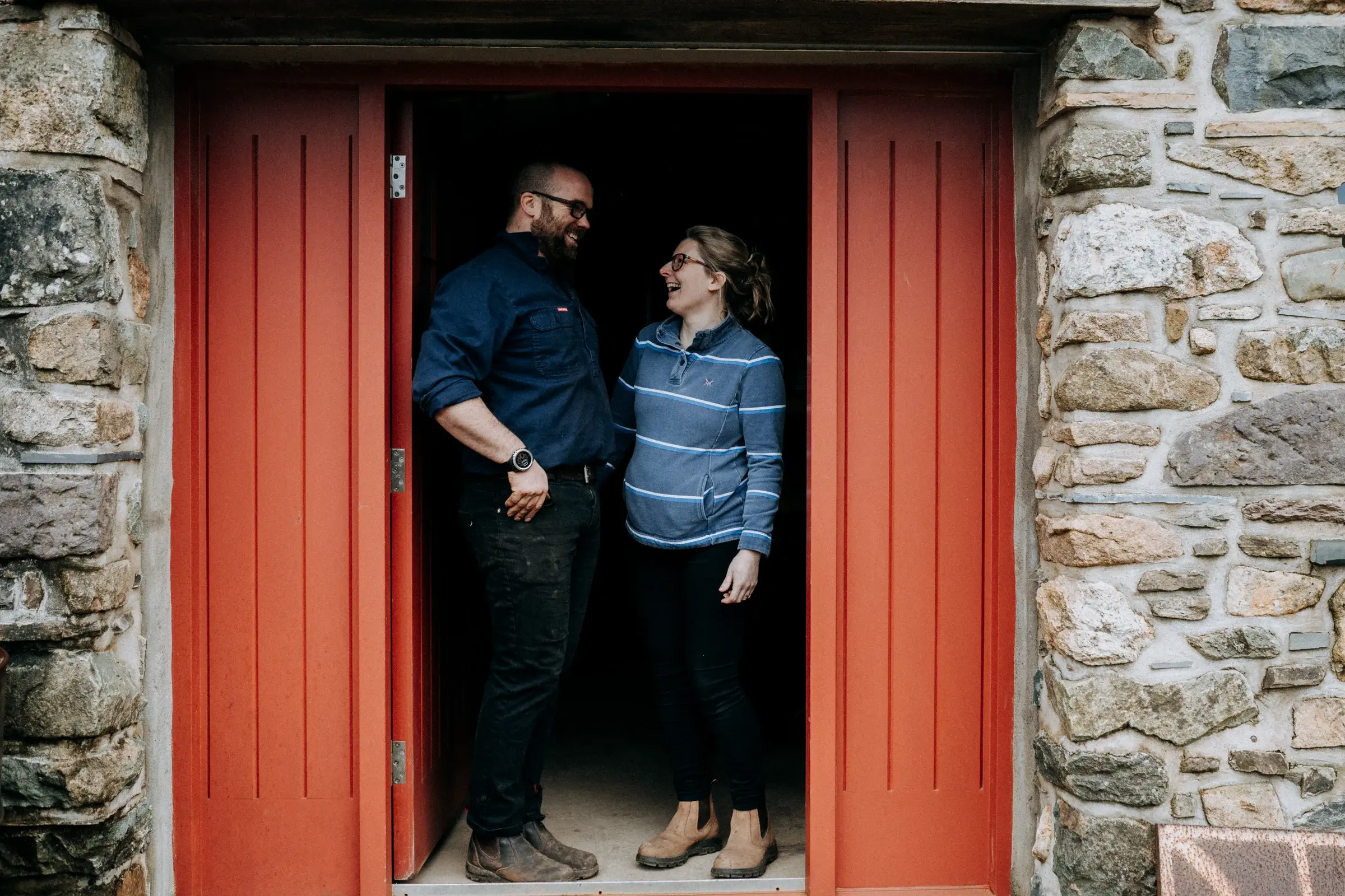 Jamie and Emma founders of Yr Hen Gof Forge