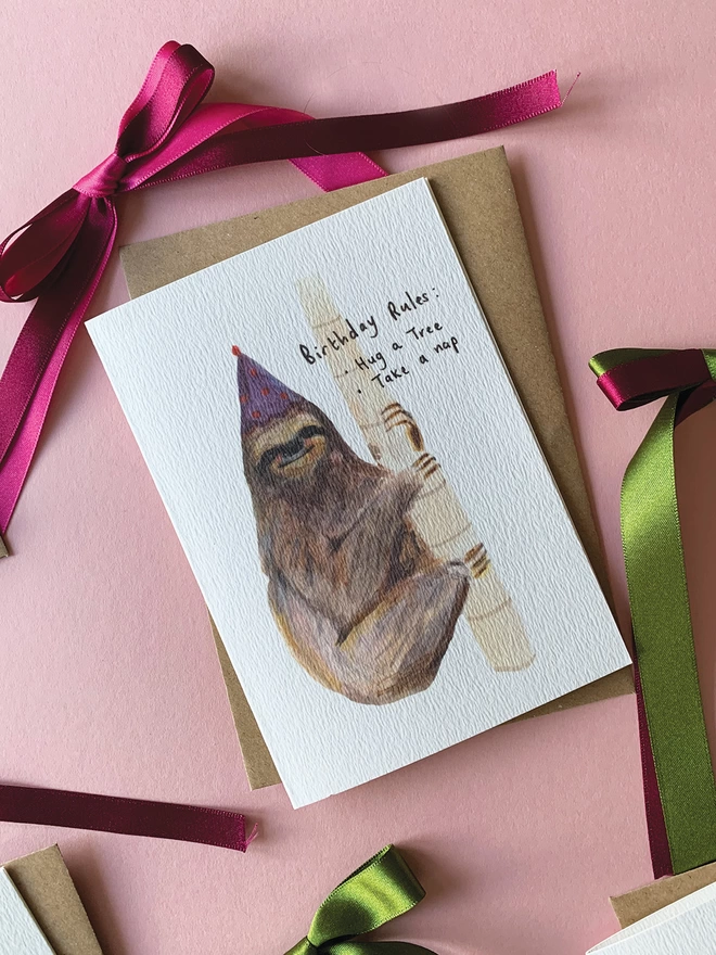 Birthday Sloth Birthday Card