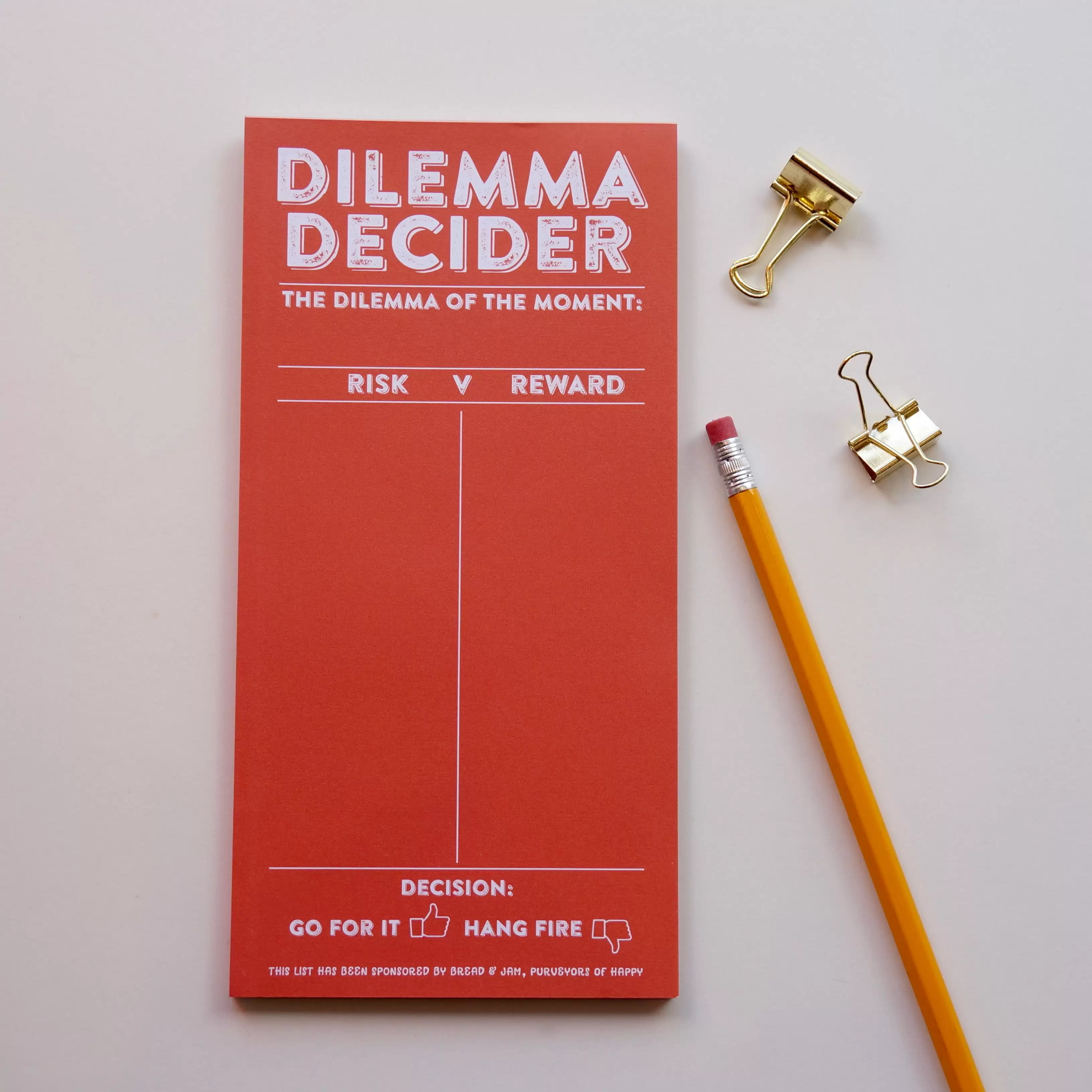 Dilemma Decider Red Notepad 