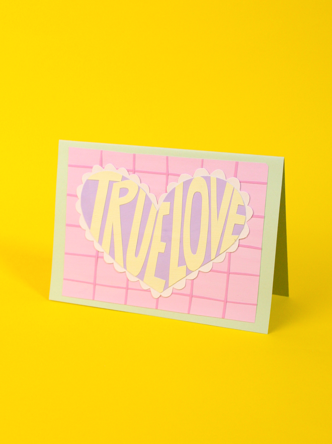 'True Love' Collaged Card