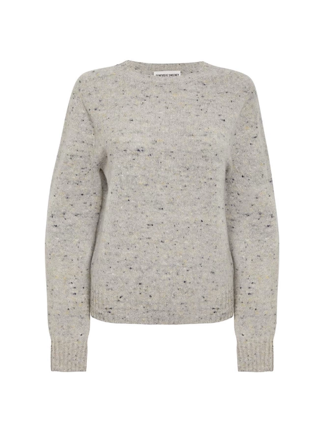Maud Lambswool Cashmere Sweater Light Grey