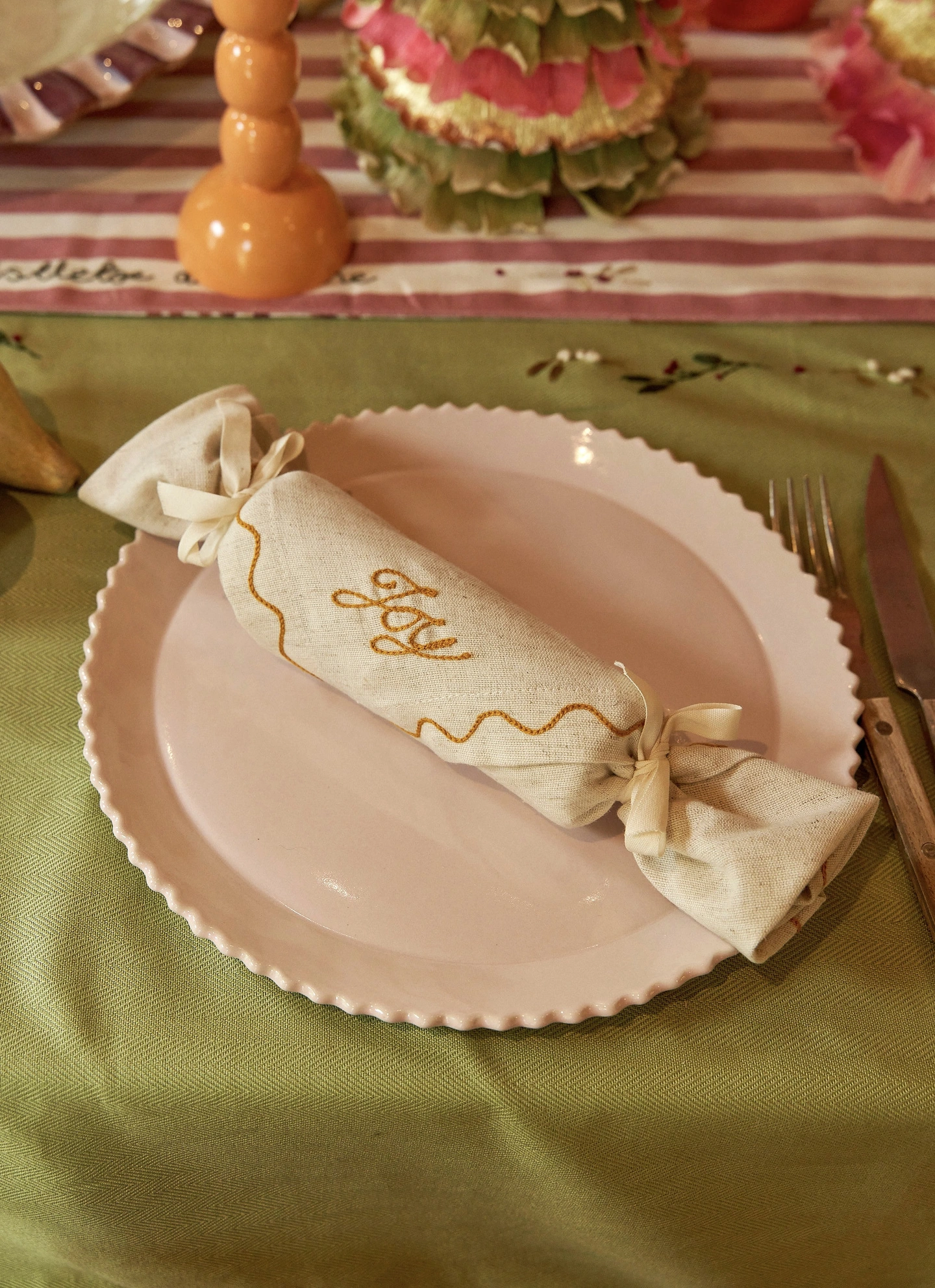 Christmas cracker napkin