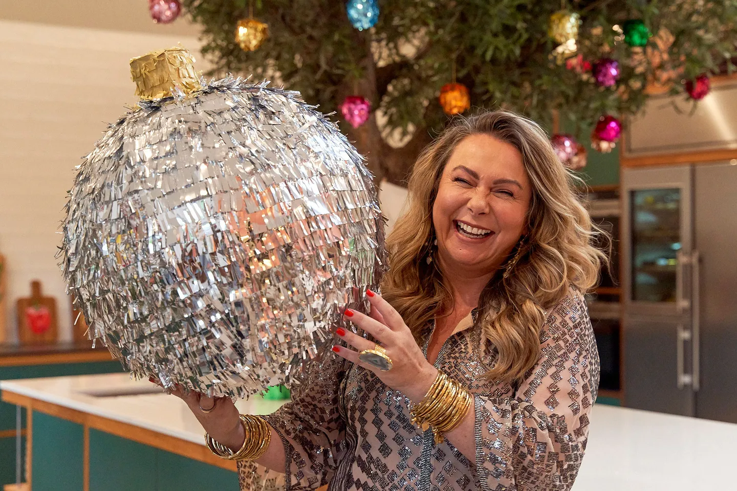 Christmas bauble pinata