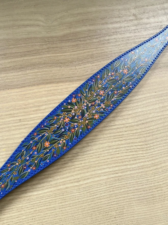 Extra Large Blue Floral Sighthound Collar